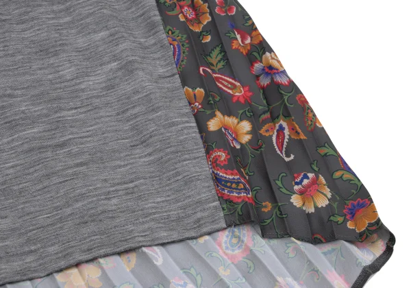 JUNYA WATANABE COMME des GARCONS Back Pleats Paisley Print Switching Top K-161313_008