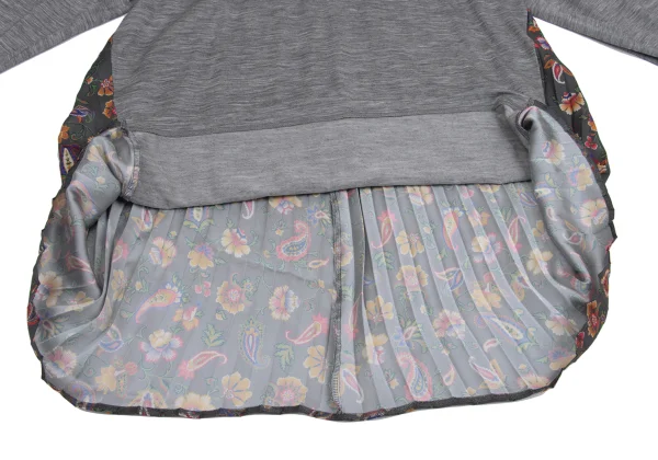 JUNYA WATANABE COMME des GARCONS Back Pleats Paisley Print Switching Top K-161313_009