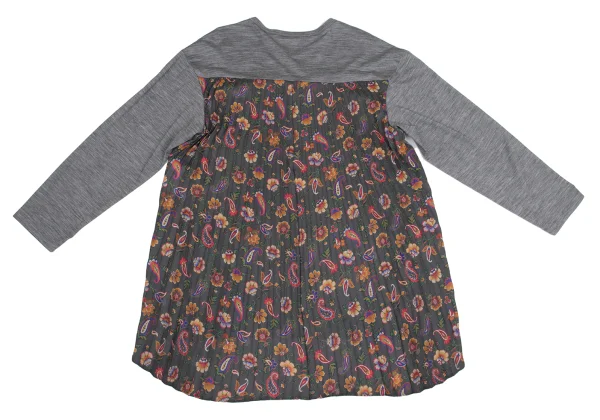JUNYA WATANABE COMME des GARCONS Back Pleats Paisley Print Switching Top K-161313_010