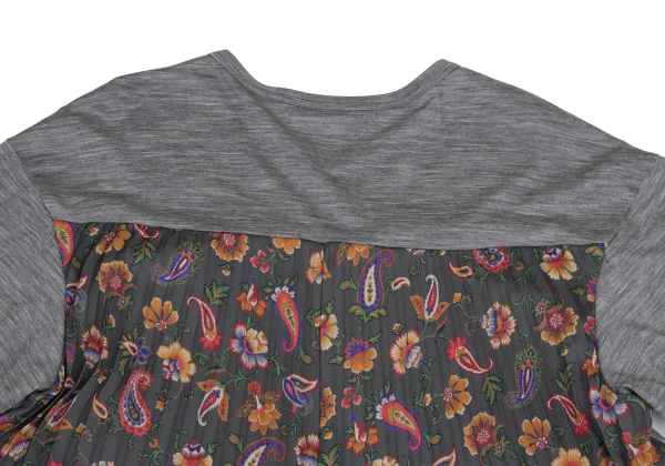 JUNYA WATANABE COMME des GARCONS Back Pleats Paisley Print Switching Top K-161313_011
