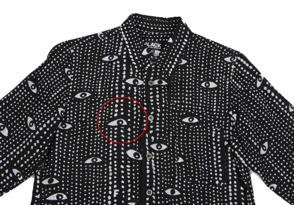 BLACK COMME des GARCONS Eye Dot Print Cupra Shirt K-161315_003