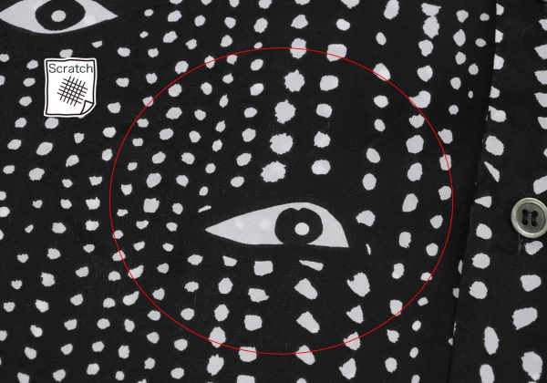 BLACK COMME des GARCONS Eye Dot Print Cupra Shirt K-161315_004