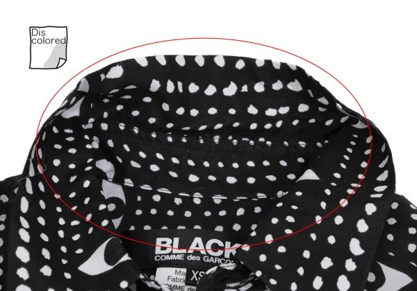 BLACK COMME des GARCONS Eye Dot Print Cupra Shirt K-161315_006