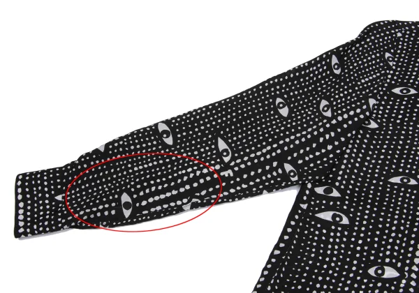 BLACK COMME des GARCONS Eye Dot Print Cupra Shirt K-161315_008