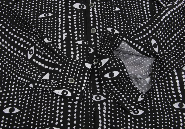 BLACK COMME des GARCONS Eye Dot Print Cupra Shirt K-161315_010