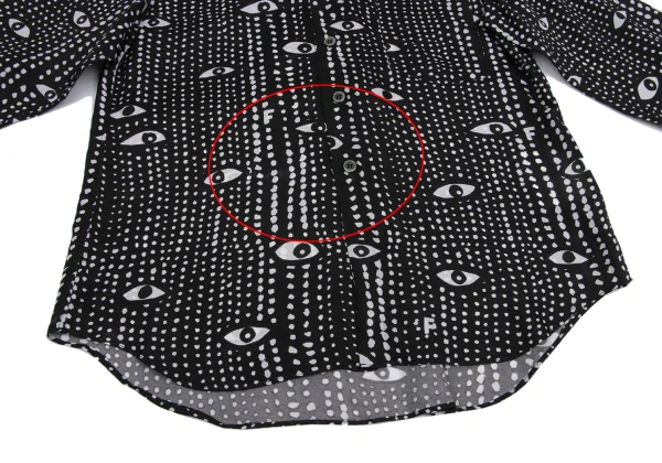 BLACK COMME des GARCONS Eye Dot Print Cupra Shirt K-161315_011