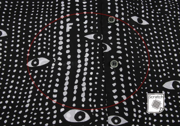 BLACK COMME des GARCONS Eye Dot Print Cupra Shirt K-161315_012