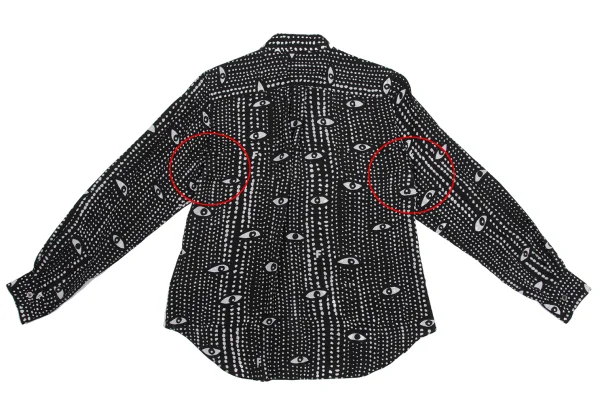 BLACK COMME des GARCONS Eye Dot Print Cupra Shirt K-161315_014