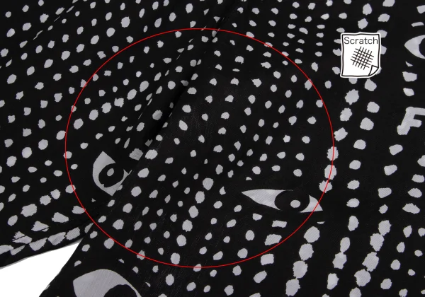 BLACK COMME des GARCONS Eye Dot Print Cupra Shirt K-161315_015