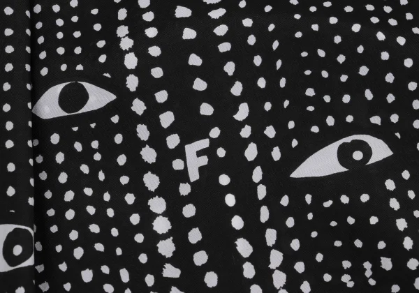 BLACK COMME des GARCONS Eye Dot Print Cupra Shirt K-161315_017