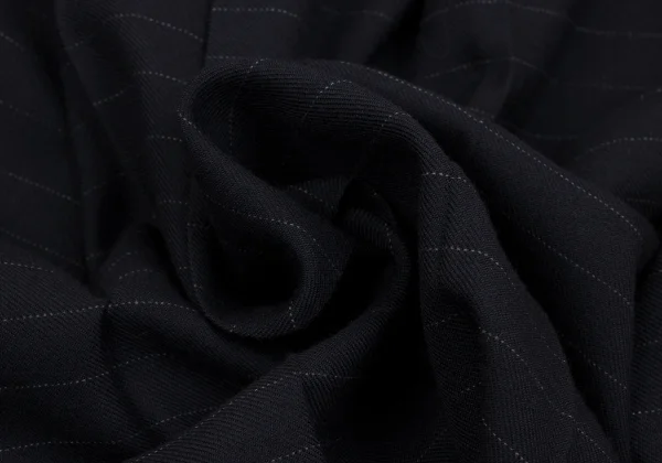 COMME des GARCONS Half Pleats Striped Wool Wrap Skirt K-161320_011