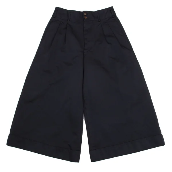COMME des GARCONS Poly Tuck Wide Pants Navy S K-161322_001