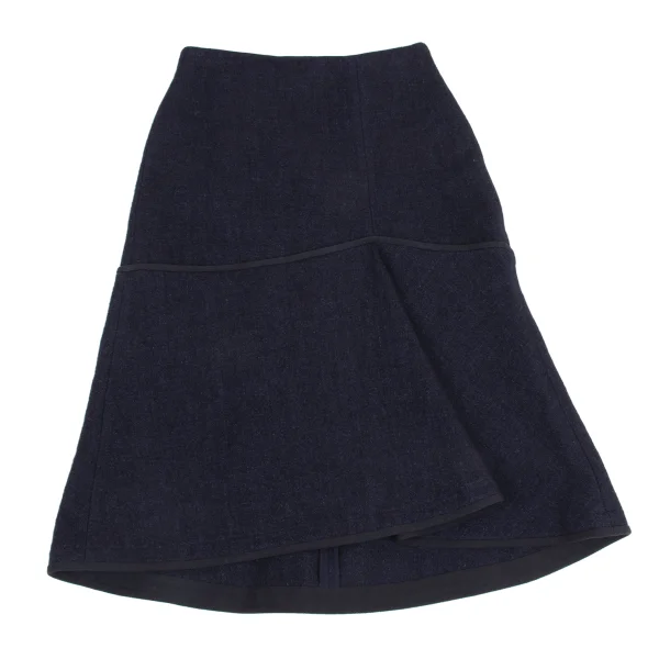 PLAIN PEOPLE Wool Linen Piping Skirt K-161323_002