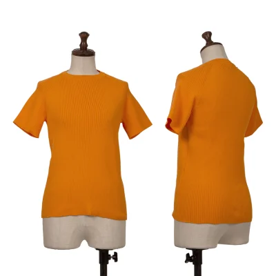 tricot COMME des GARCONS Poly Short Sleeve Rib Knit Top