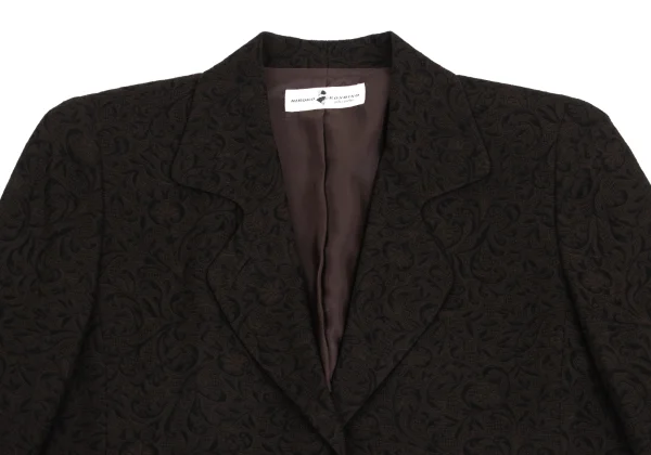 HIROKO KOSHINO pret a porter Botanical Jacquard Lapel Design Jacket K-161328_003