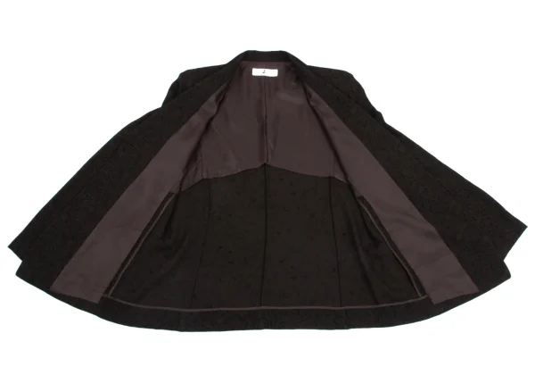 HIROKO KOSHINO pret a porter Botanical Jacquard Lapel Design Jacket K-161328_010