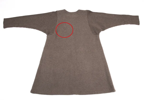 HIROKO KOSHINO TRUNK Wool Blend Rib Switching Hem Slit Tunic K-161329_012