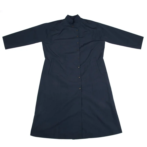 HIROKO KOSHINO TRUNK Poly Stand Collar Snap Coat K-161330_002