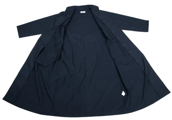 HIROKO KOSHINO TRUNK Poly Stand Collar Snap Coat K-161330_010