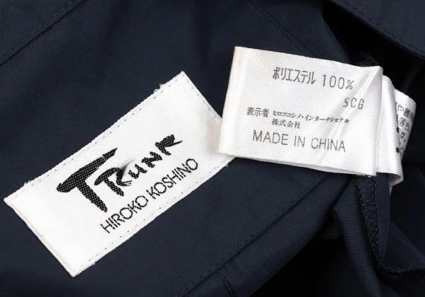 HIROKO KOSHINO TRUNK Poly Stand Collar Snap Coat K-161330_013