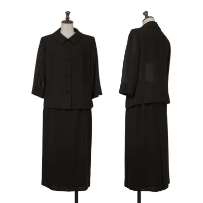 YUKI TORII Poly Checked Woven Jacket & Skirt