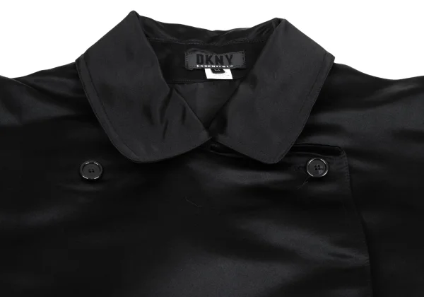 DKNY ESSENTIALS Silk Satin Double Belted Coat K-161335_004