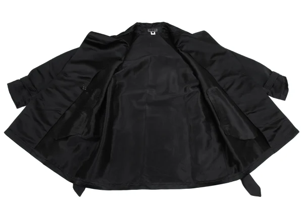 DKNY ESSENTIALS Silk Satin Double Belted Coat K-161335_013
