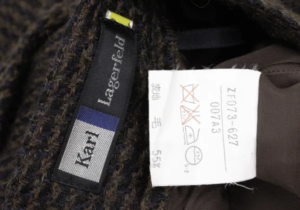 KARL LAGERFELD Wool Blend Tweed Skirt K-161337_013