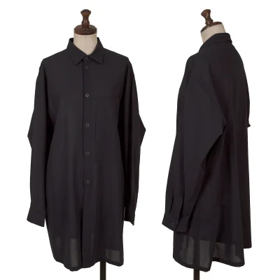 Y's Pocket Design Sheer Wool Shirt