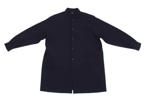 Y's Pocket Design Sheer Wool Shirt K-161339_002