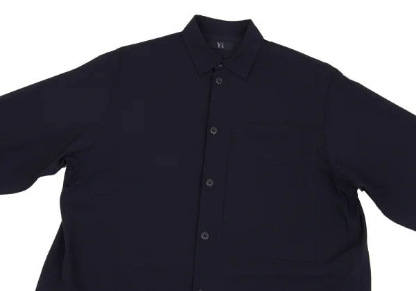 Y's Pocket Design Sheer Wool Shirt K-161339_003