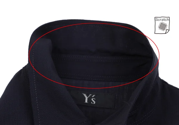 Y's Pocket Design Sheer Wool Shirt K-161339_005