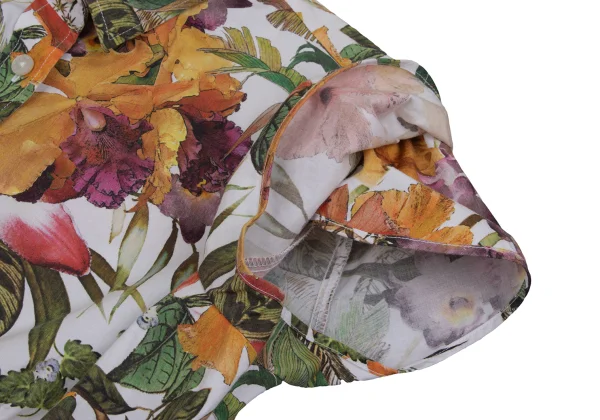 NARACAMICIE Botanical Printed French Sleeve Blouse K-161341_008