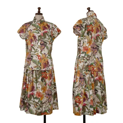 NARACAMICIE Botanical Printed Blouse & Skirt