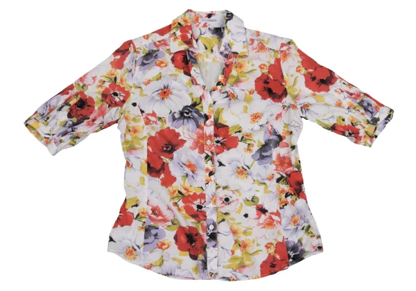 NARACAMICIE Floral Printed Gather Sleeve Blouse K-161344_002