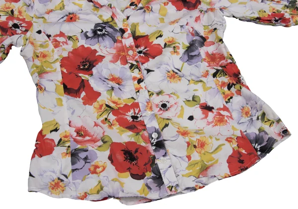 NARACAMICIE Floral Printed Gather Sleeve Blouse K-161344_008