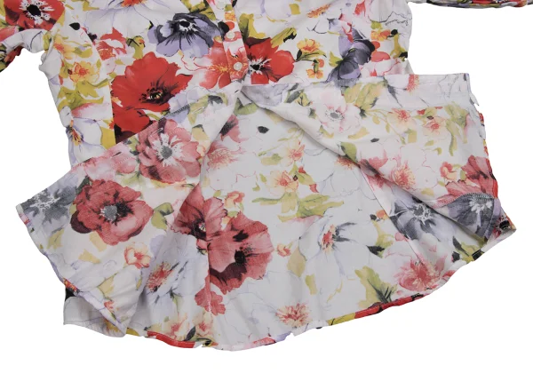 NARACAMICIE Floral Printed Gather Sleeve Blouse K-161344_010