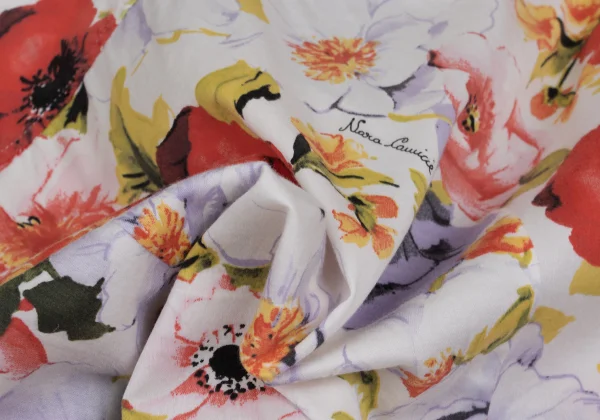 NARACAMICIE Floral Printed Gather Sleeve Blouse K-161344_013