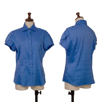 NARACAMICIE Striped Weave Stretch Blouse