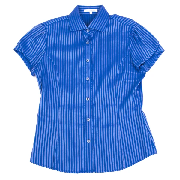 NARACAMICIE Striped Weave Stretch Blouse K-161346_002