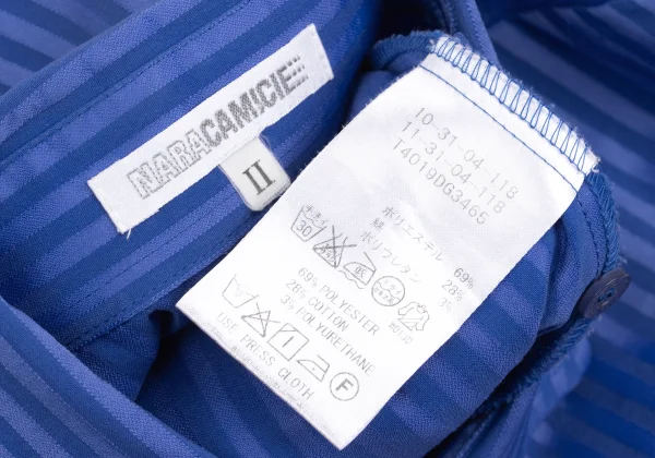 NARACAMICIE Striped Weave Stretch Blouse K-161346_017