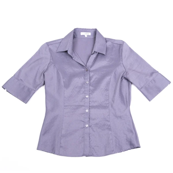 NARACAMICIE Striped Weave Stretch Blouse K-161347_002