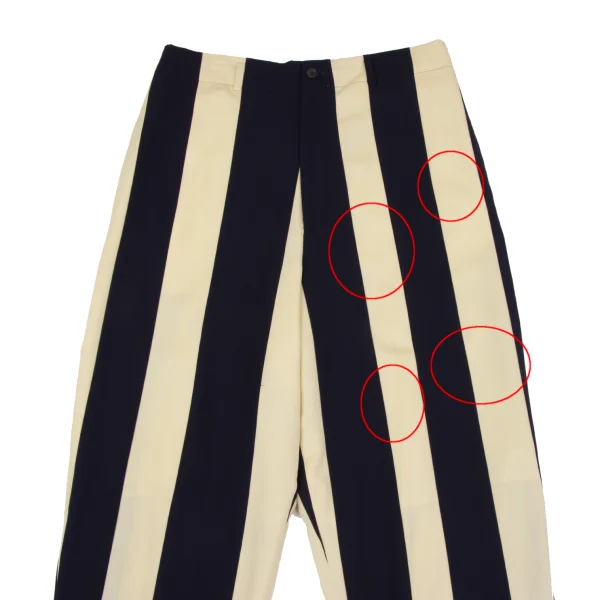 Yohji Yamamoto POUR HOMME Stripe Switching Wool Gaba Pants K-161355_002