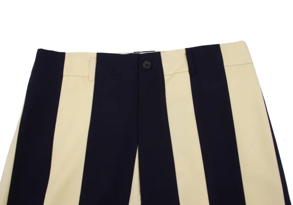 Yohji Yamamoto POUR HOMME Stripe Switching Wool Gaba Pants K-161355_004