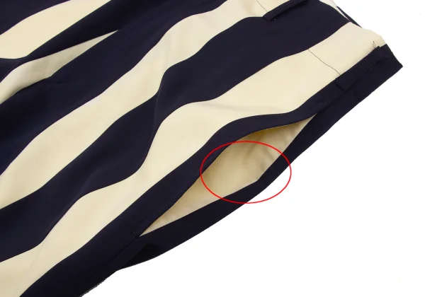 Yohji Yamamoto POUR HOMME Stripe Switching Wool Gaba Pants K-161355_006