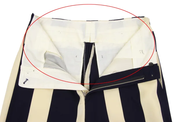 Yohji Yamamoto POUR HOMME Stripe Switching Wool Gaba Pants K-161355_008