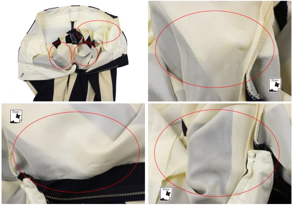 Yohji Yamamoto POUR HOMME Stripe Switching Wool Gaba Pants K-161355_010