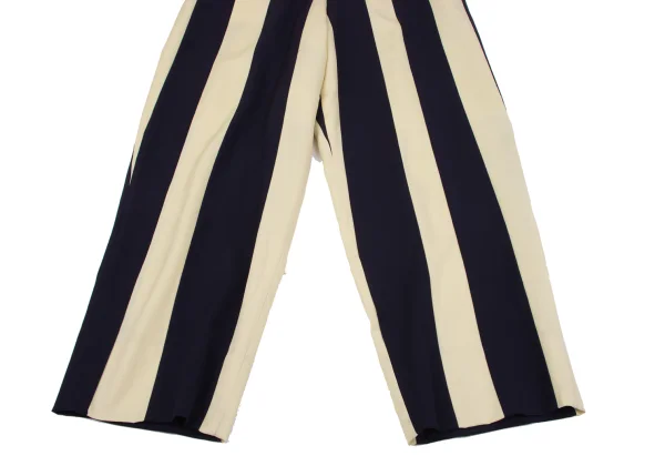 Yohji Yamamoto POUR HOMME Stripe Switching Wool Gaba Pants K-161355_011