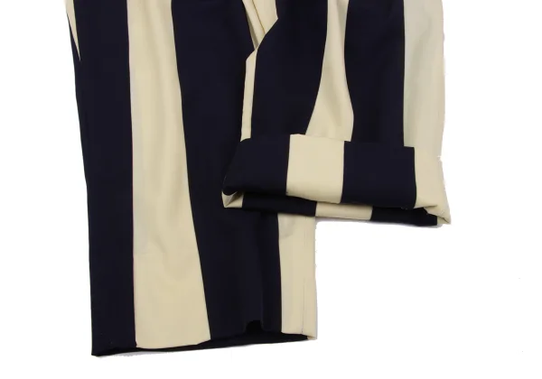 Yohji Yamamoto POUR HOMME Stripe Switching Wool Gaba Pants K-161355_012