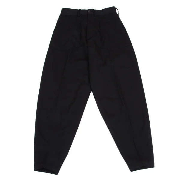 Yohji Yamamoto POUR HOMME Pocket Design Wool Gaba Pants Black M K-161356_001